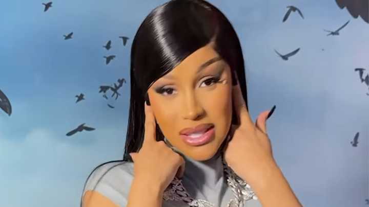 Pregnant Cardi B goes braless in sheer dress and twerks for dancing video after addressing Stefon Diggs baby daddy drama