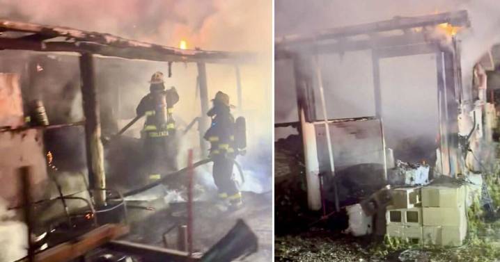 Person found dead inside burning mobile home in St. Lucie County