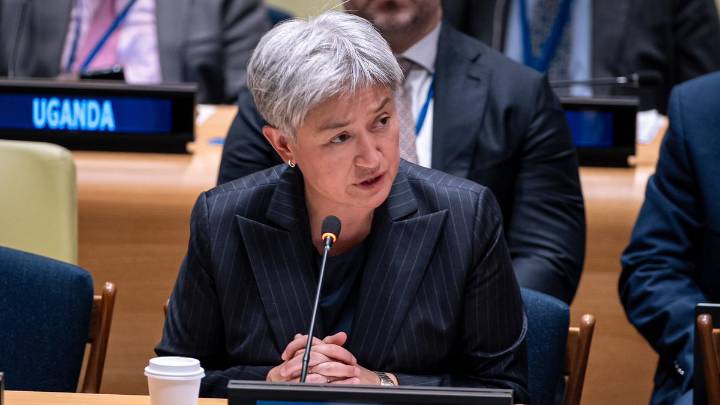 Penny Wong warns AI-powered nuclear weapons could ‘challenge the future of humanity’ in chilling UN speech