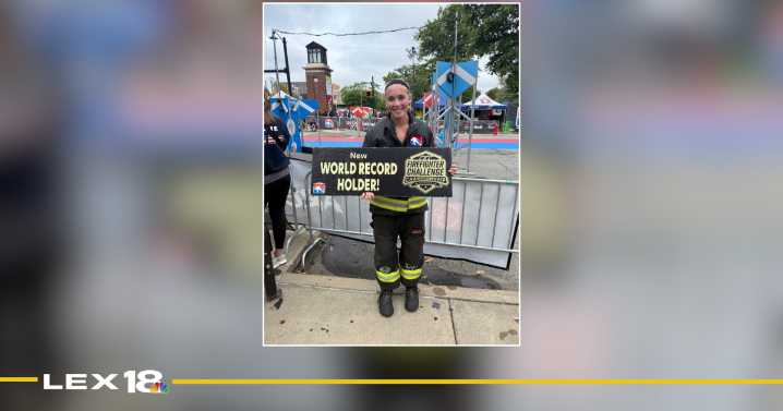 Local teen breaks world records in firefighter competitions, aims to join Lexington Fire