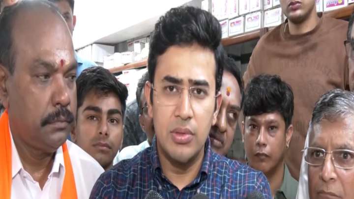 ‘Potholes a golden goose for Congress govt’: BJP MP Tejasvi Surya