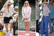 Amanda Seyfried wore Cariuma sneakers three times at the Venice Film Festival