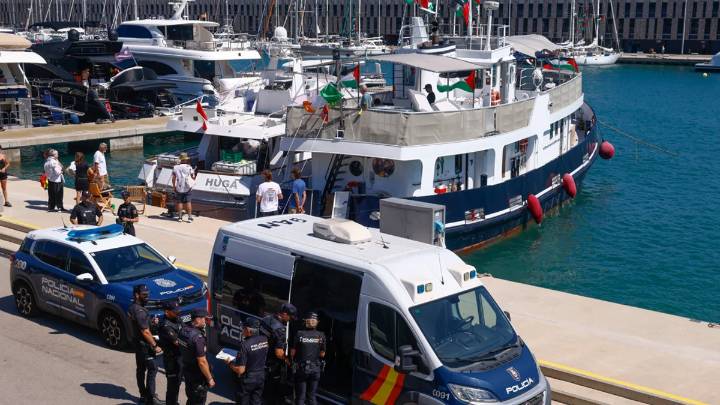 Las embarcaciones más pequeñas de la Flotilla a Gaza regresan de nuevo a Barcelona por el mal tiempo