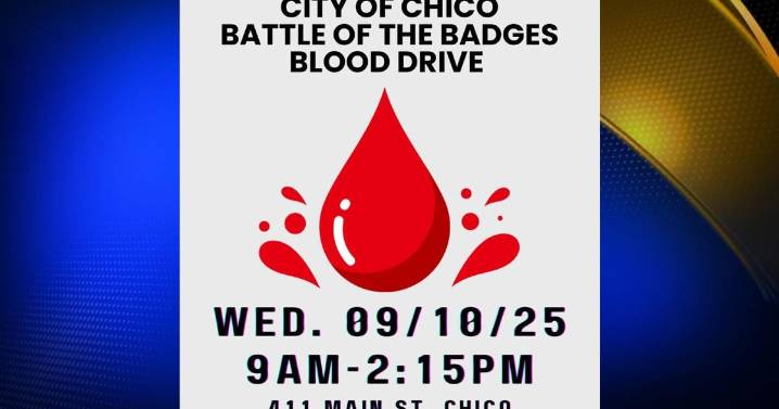 Chico Police Department, Chico Fire Department to face off in 2025 Battle of the Badges Blood Drive