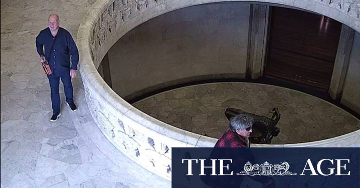 Anzac Memorial vandals: Men who allegedly poured mystery substance arrested