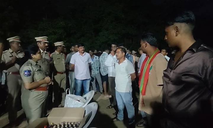 Cordon Search in Ahmedguda, Malkajgiri: 50 Bikes, 2 Autos, Car Seized; 4 Offenders Identified