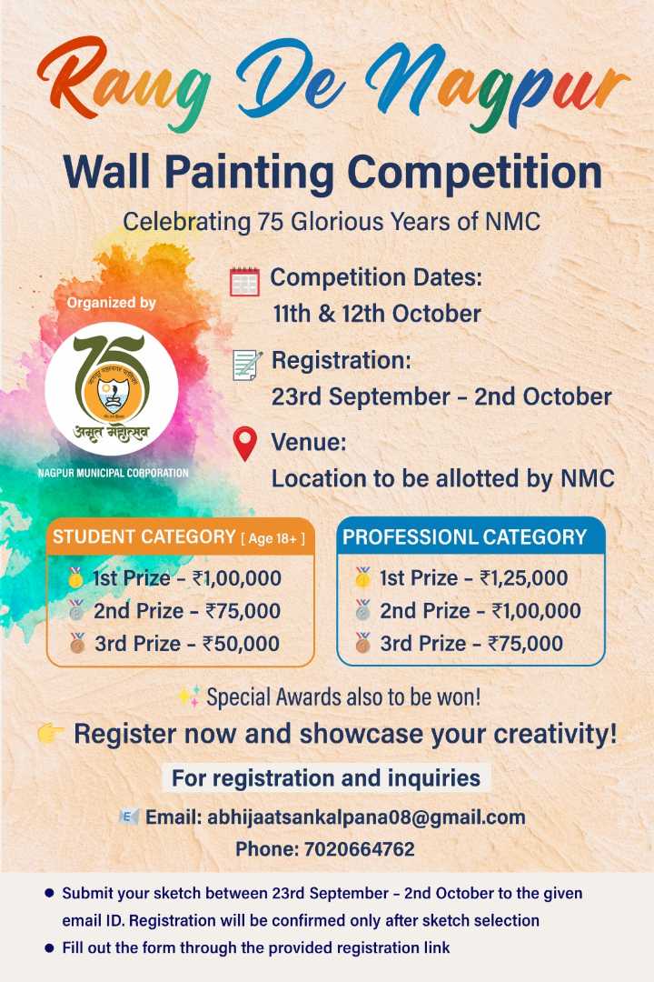 ‘Rang De Nagpur’ Wall Painting Contest on Oct 11