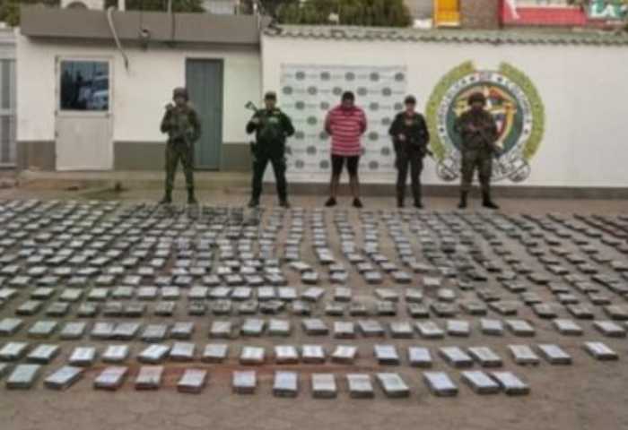 Operativo dejó un capturado y 617 paquetes de cocaína incautados