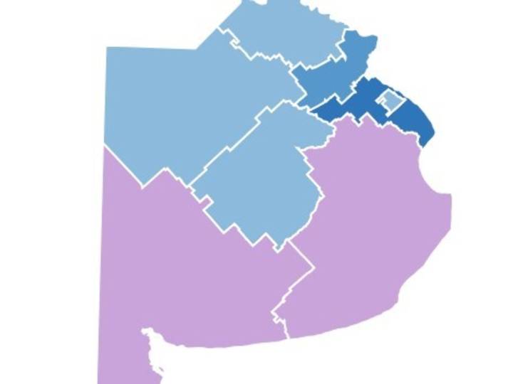 Mapa de resultados de las elecciones legislativas bonaerenses 2025, por sección y municipio