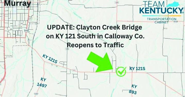 Clayton Creek Bridge reopens to traffic