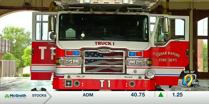 Firefighters from several districts battle fire involving tree debris pile