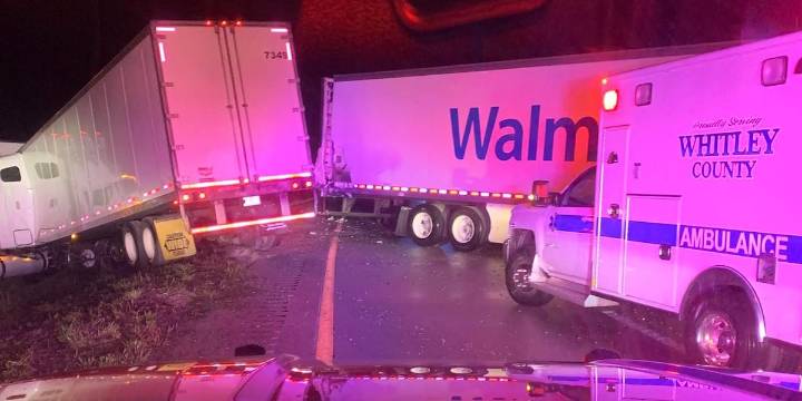 Four-vehicle crash shuts down part of interstate