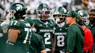 Michigan State football quarterback Aidan Chiles through the years