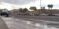 Water leak floods North Las Vegas road near elementary school