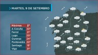 Escampa ao final do día, pero vén outra fronte de camiño