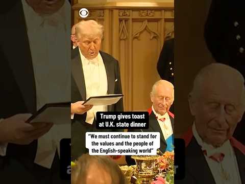 Trump gives toast at U.K. state dinner #shorts