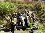 First responders rescue worker trapped in hole