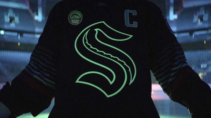 Kraken unveils new all-black third jersey that glows in the dark
