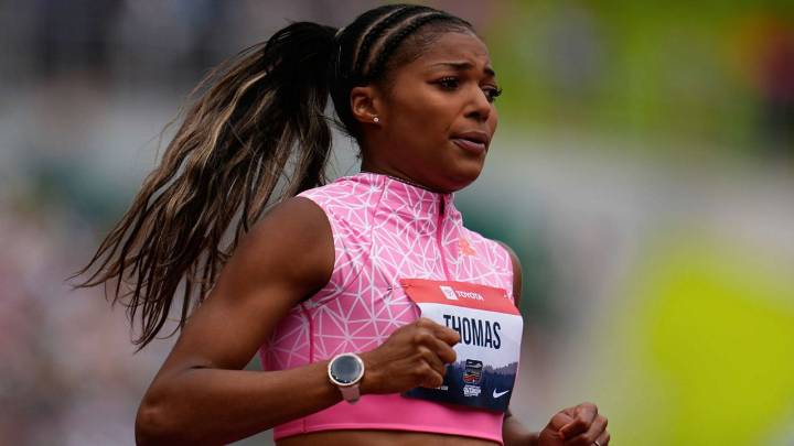 Gabby Thomas won't run at track and field world championships due to Achilles tendon injury