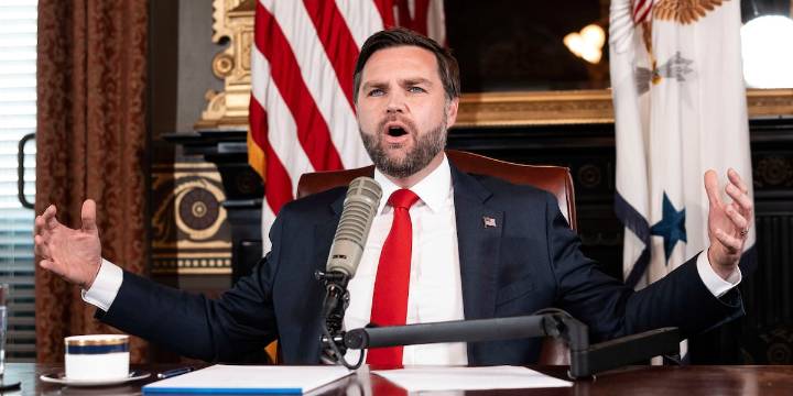 Vance hosts Kirk’s radio show, says he’ll honor his friend by being a better husband and father