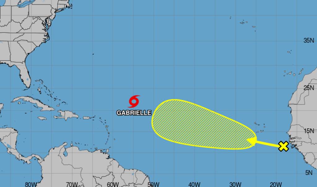 NHC forecasts Hurricane Gabrielle to form while tracking new system