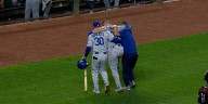 Dalton Rushing exits Dodgers-Orioles game with right leg injury