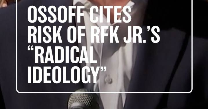 Sen. Jon Ossoff demands resignation of HHS Secretary Robert F. Kennedy Jr.