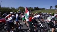 As protestas contra o equipo israelí na Volta chegan ata L’Angliru