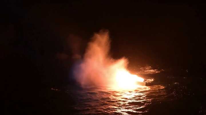 Coast Guard burns and sinks 'drug boat' after massive cocaine seizure