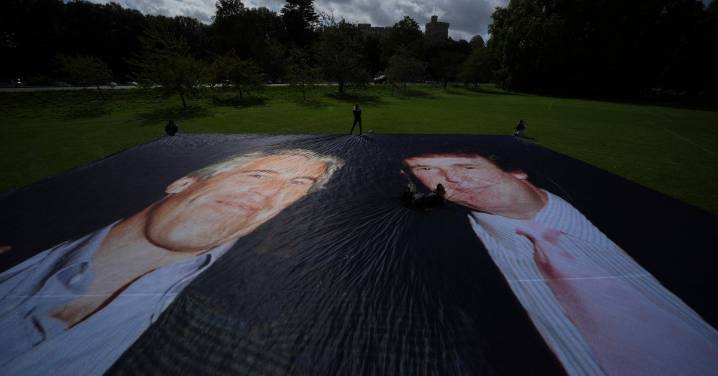Trump and Epstein Banner Unveiled Outside Windsor Castle