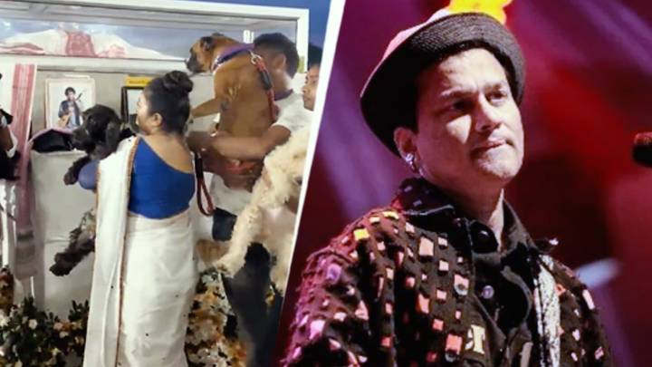 Watch: Zubeen Garg's dogs pay quiet tribute, gaze at singer for final time