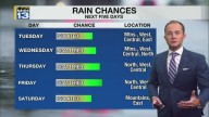 Rain chances increase across New Mexico starting Tuesday