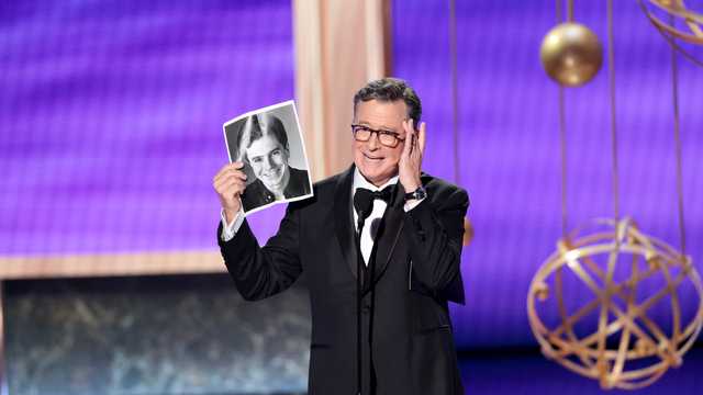 Stephen Colbert made pointed comments about the end of his ahow at the 2025 Emmy Awards
