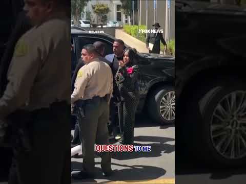 'DON'T DISRESPECT ME': Cardi B throws marker at man outside courthouse #shorts