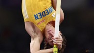 Duplantis takes third world title with world record jump of 6.30m