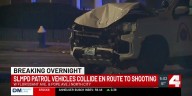 Two SLMPD vehicles collide while responding to shooting in north city overnight