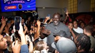 Shaq briefly comes out of retirement aged 53 as LA Lakers legend is spotted on the basketball court again
