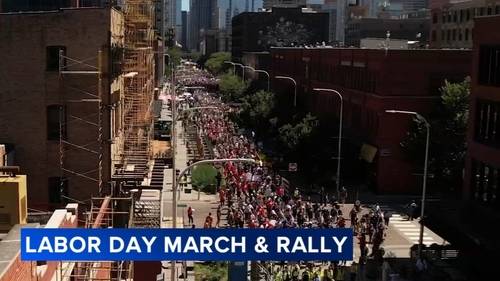 Chicago Labor Day march 2025: Mayor Brandon Johnson joins unions for 'Workers over billionaires' protest at Haymarket Memorial