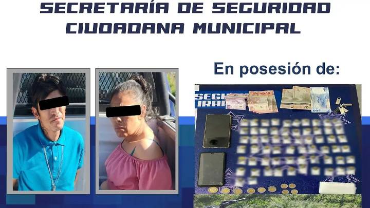 Seguridad en Irapuato: aseguran a pareja con más de 60 dosis de droga