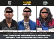DETIENE FISCALÍA EDOMÉX A TRES SUJETOS IMPLICADOS EN ROBO DE CASA HABITACIÓN EN EL MUNICIPIO DE TEZOYUCA