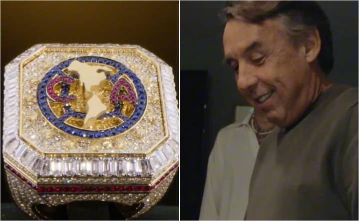 Emilio Azcárraga celebra el tricampeonato del América con anillo de lujo