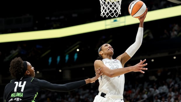 Aces' A'ja Wilson earns historic 4th WNBA MVP award, her 2nd as unanimous choice