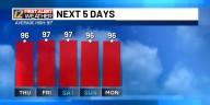 Slightly hotter with more sunshine for Thursday