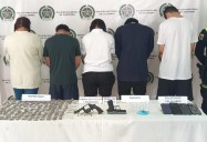 Cinco capturados por tráfico de droga y porte de armas