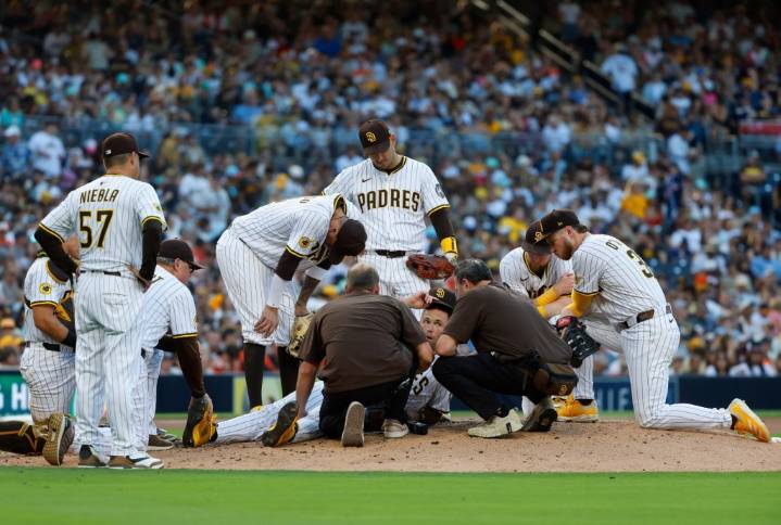 Padres relievers try to move on after losing Jason Adam for the season