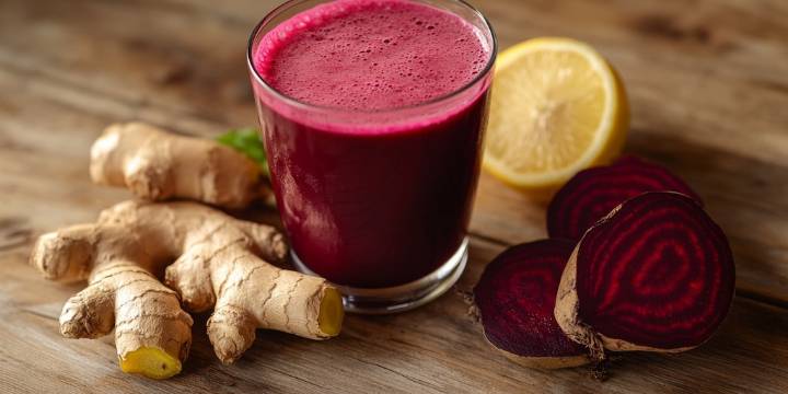 Cuáles son las propiedades curativas de un jugo de betabel con limón y jengibre