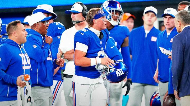 What Giants’ Jaxson Dart said about Russell Wilson after boos, chants