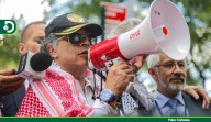 En manifestación en Nueva York, Petro llama a los militares de EE. UU. a desobedecer órdenes de Trump
