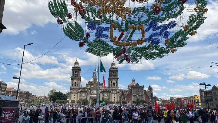 Así se vive Simulacro Nacional en el Zócalo de CDMX