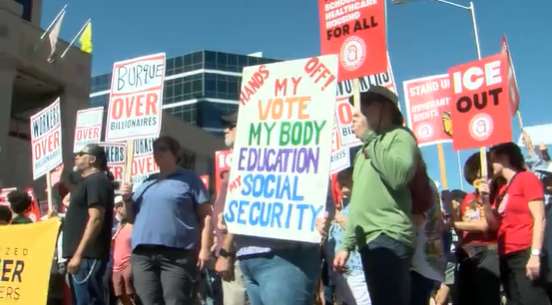 'Burque Over Billionaires': Rally held at Civic Plaza to push back against Trump Administration